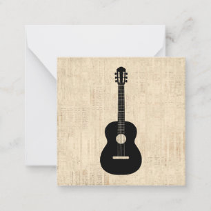 Acoustic Guitar Art Script Background Card