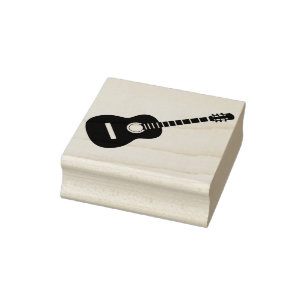 acoustic guitar art stamp
