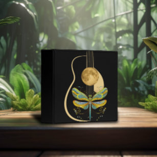 Acoustic Guitar Artistic Dragonfly Music Binder