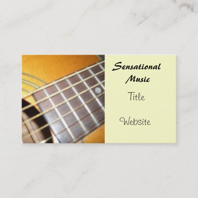 Acoustic Guitar Business Card (Front)