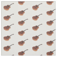 Acoustic guitar cartoon illustration