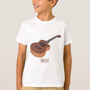Acoustic guitar cartoon illustration T-Shirt