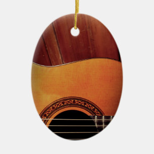 Acoustic Guitar Ceramic Ornament