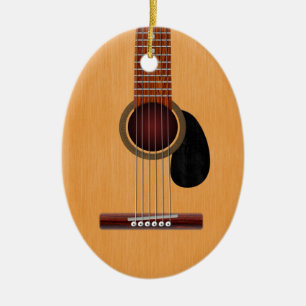 Acoustic Guitar Ceramic Ornament
