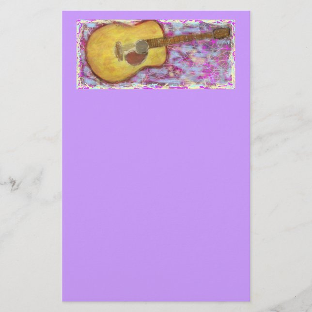 Acoustic Guitar Colours Stationery (Front)