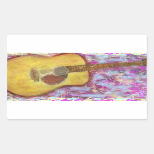 Acoustic Guitar Colours Sticker