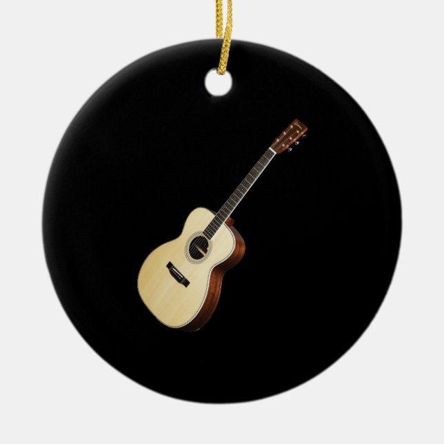 Acoustic Guitar" design gifts and products Ceramic Ornament (Front)