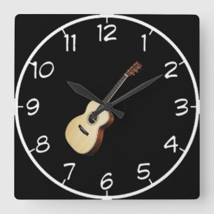 "Acoustic Guitar" design wall clocks