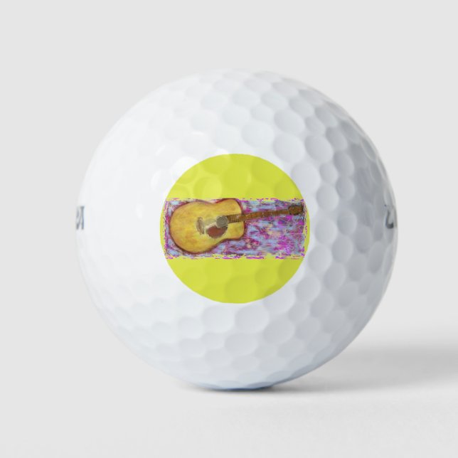 Acoustic Guitar Golf Balls (Front)