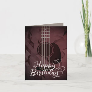 Acoustic Guitar Happy Birthday Card