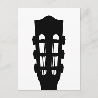 Acoustic Guitar Head Postcard