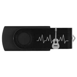 Acoustic Guitar Heart Beat USB Flash Drive