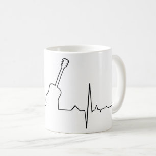 Acoustic Guitar Heartbeat Coffee Mug