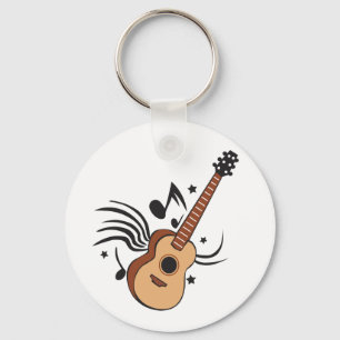 Acoustic Guitar Keychain
