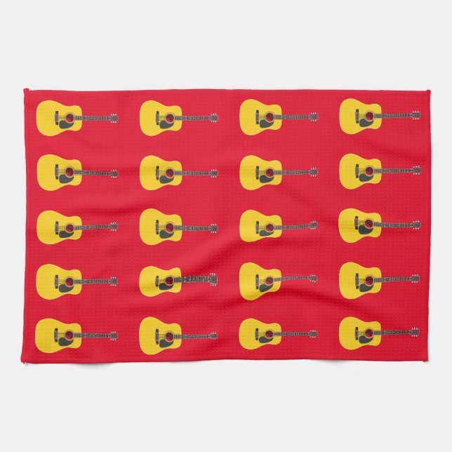 Acoustic Guitar Kitchen Towel (Horizontal)