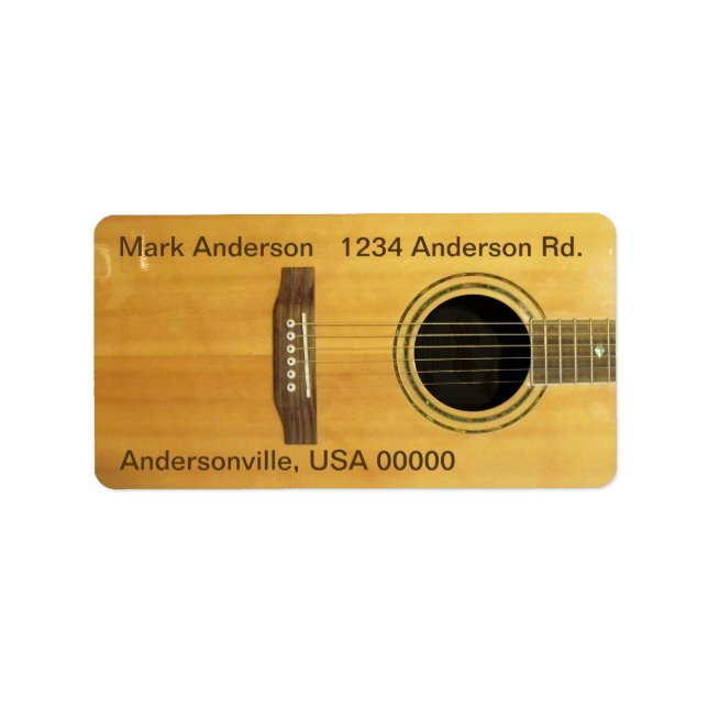 Acoustic Guitar Label (Front)