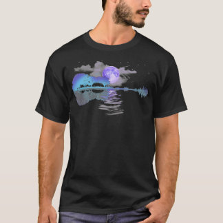 Acoustic Guitar Lake Player Nature Birthday Christ T-Shirt