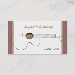 Acoustic Guitar Logo Business Card Template