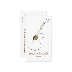 Acoustic Guitar Logo Business Card Template
