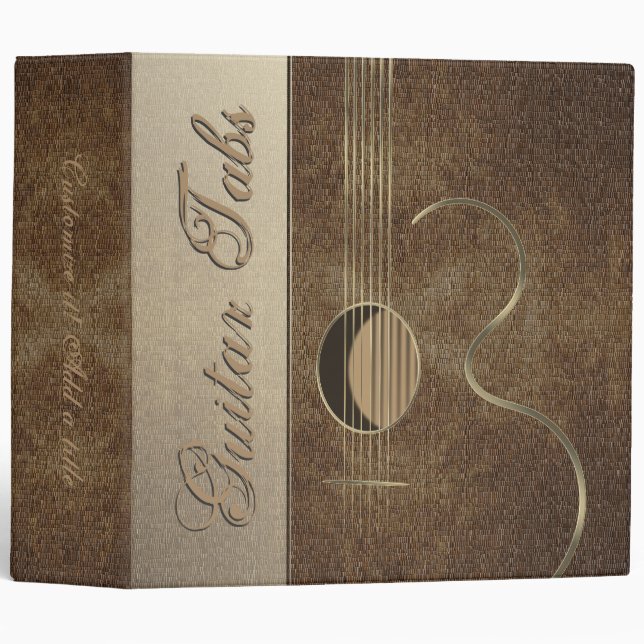 Acoustic Guitar Logo Design 2" Avery Binder (Front/Spine)