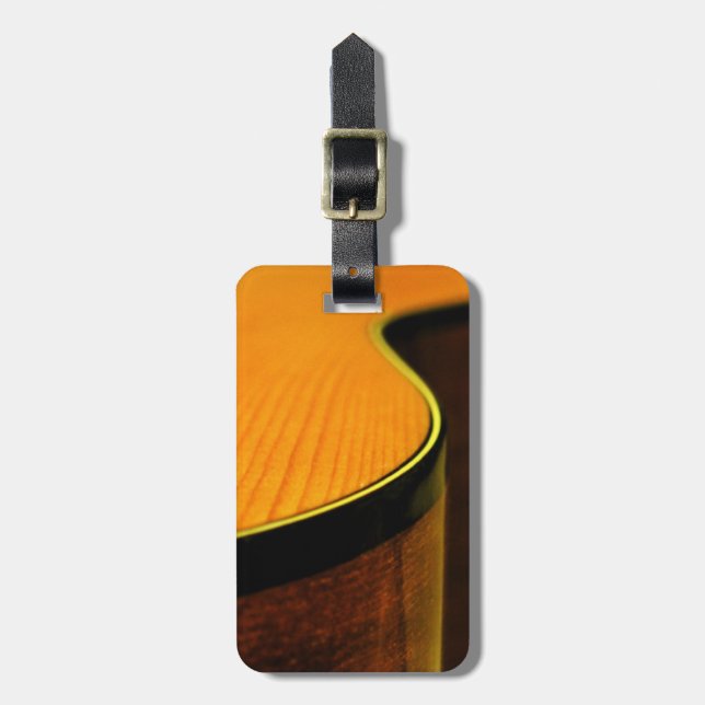 Acoustic Guitar Luggage Tag 2 (Front Vertical)