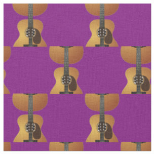Acoustic Guitar Music Musician Room Decor Purple Fabric