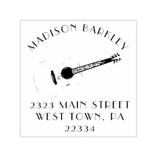 Acoustic Guitar Music Teacher Self-inking Stamp