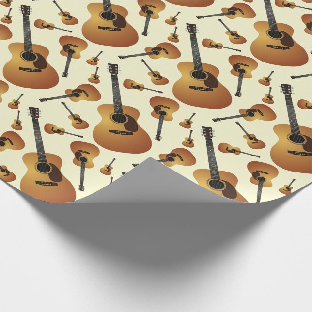 Acoustic Guitar Music Teacher Wrapping Paper (Corner)