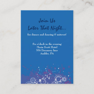 Acoustic Guitar Musical Bar Bat Mitzvah Party Card
