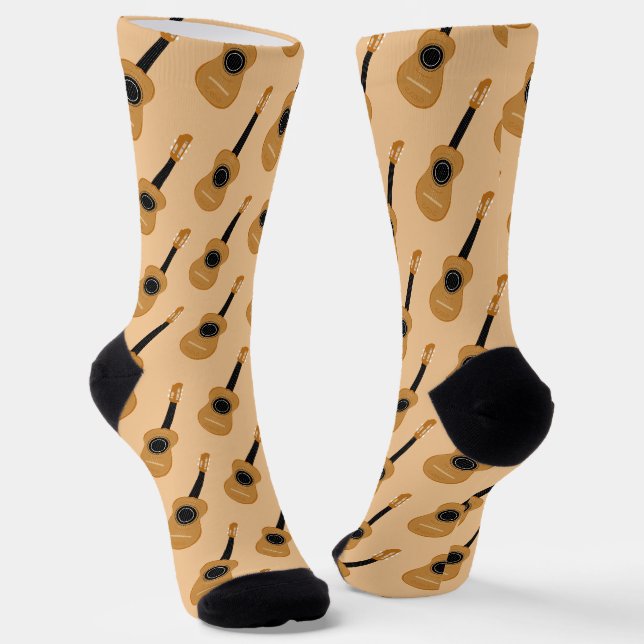 Acoustic Guitar Musician Socks (Angled)