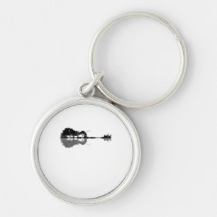Acoustic Guitar Nature Est Music Bass Guitarist Keychain
