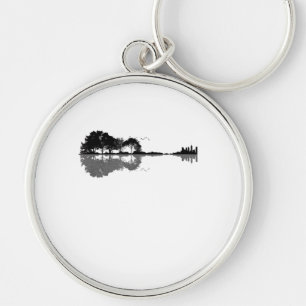 Acoustic Guitar Nature Est Music Bass Guitarist Keychain