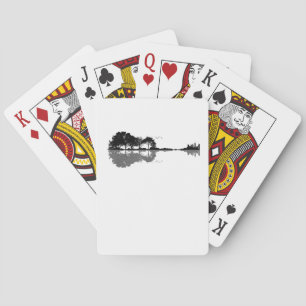 Acoustic Guitar Nature Est Music Bass Guitarist Playing Cards
