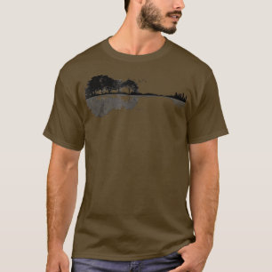 Acoustic Guitar Nature Forest Music Bass Guitarist T-Shirt