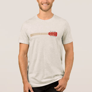 Acoustic Guitar Neck oatmeal Tri-Blend Shirt