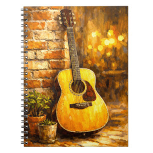 Acoustic Guitar Oil Painting Notebook
