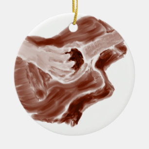 Acoustic guitar painting sepia toned version ceramic ornament