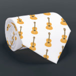 Acoustic Guitar Pattern Brown Musical Instrument Tie<br><div class="desc">Celebrate a love for music with this elegant repeating acoustic guitar pattern. The design showcases detailed honey-brown instruments in a minimalist layout, offering a sophisticated look for any music lover. Whether you are a professional guitarist, a student, or a dedicated fan of folk and country music, this graphic brings a...</div>