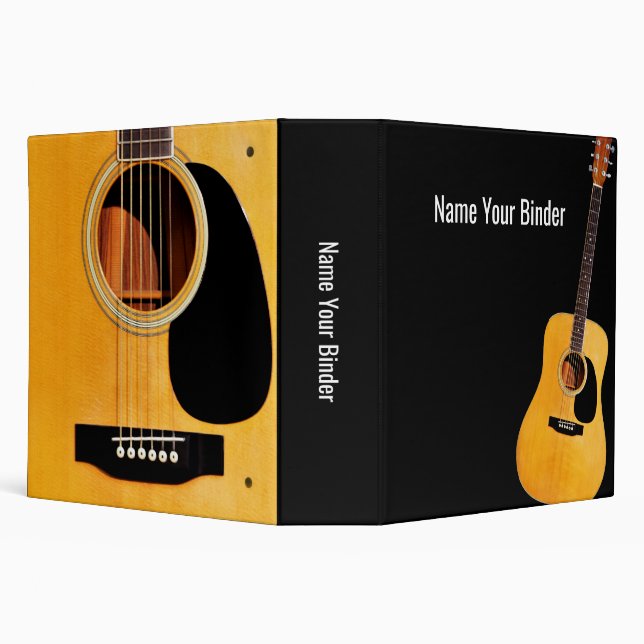 Acoustic Guitar Personalized Music Binder (Background)