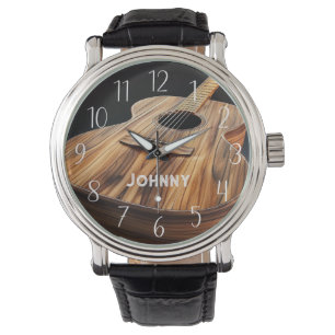 Acoustic Guitar Personalized Watch