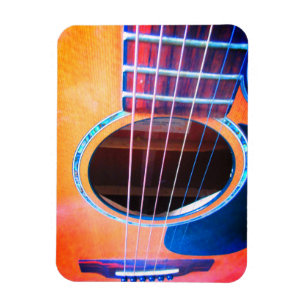 Acoustic Guitar Perspective Colours of Music Magnet