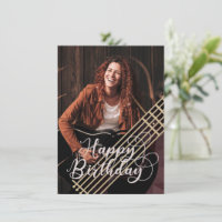 Acoustic Guitar Photo Birthday Card