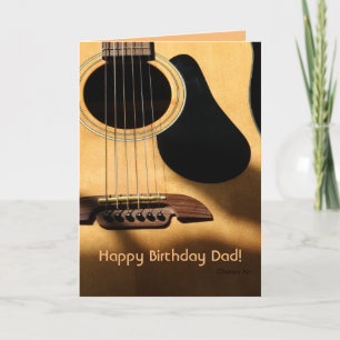 Acoustic Guitar Photograph, Happy Birthday Dad! Card