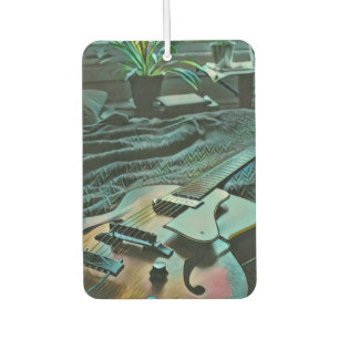 Acoustic guitar player air freshener