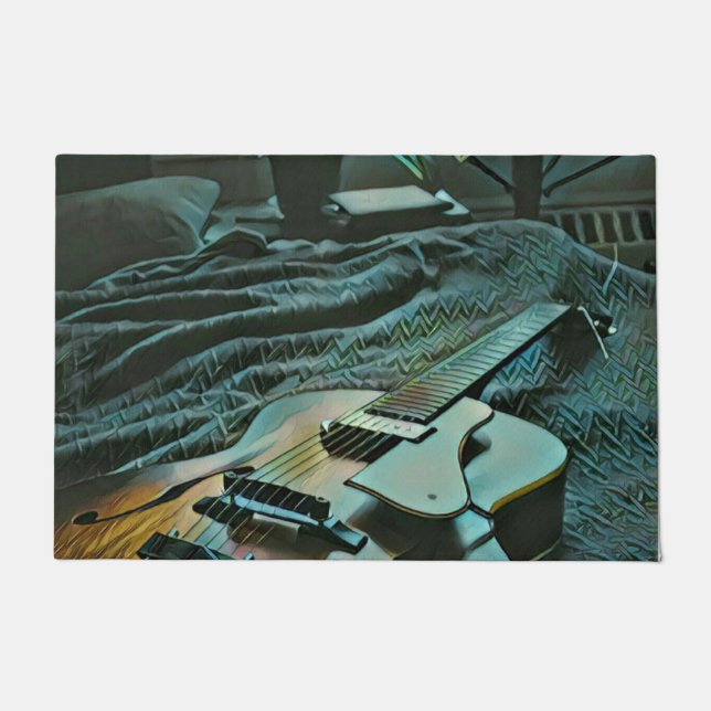 Acoustic guitar player doormat (Front)