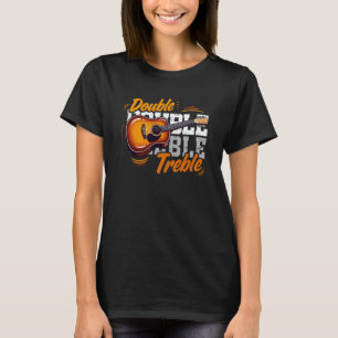 Acoustic Guitar Player Duet Matching Double Treble T-Shirt
