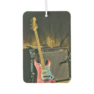 Acoustic guitar player gift air freshener