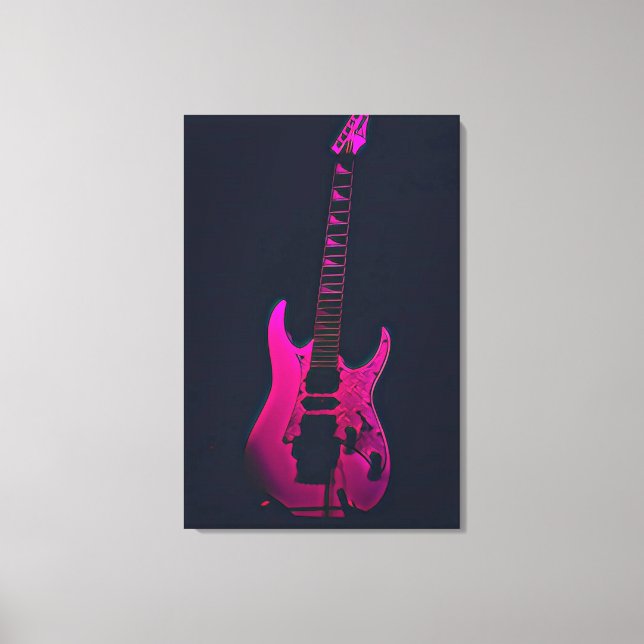 Acoustic guitar player gift canvas print (Front)