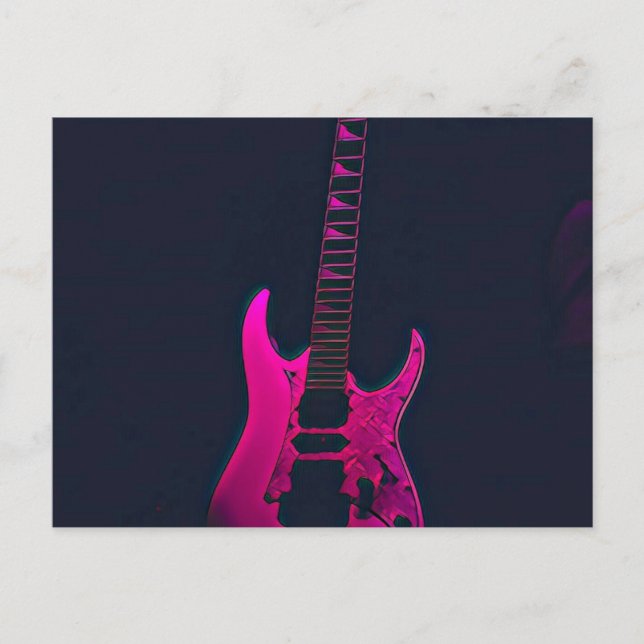 Acoustic guitar player gift postcard (Front)