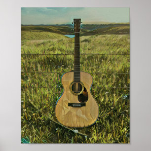 Acoustic guitar player gift poster